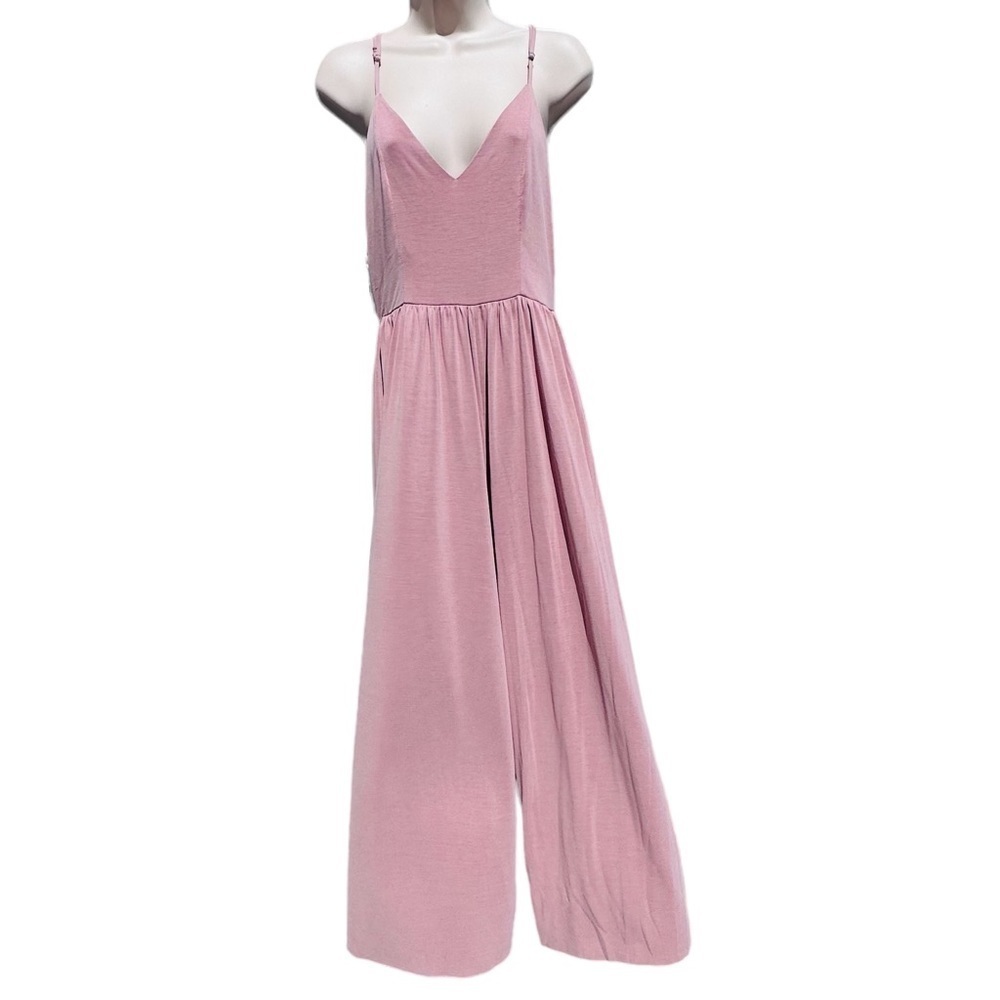 Mod Ref Jumpsuit Wideleg Pink Modal Super Soft Silky Lightweight and Stretchy